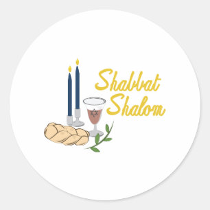 Shabbat Runder Aufkleber