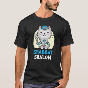 Shabbat Schalom Katze Heiliger Tag Judentum Yom K T-Shirt