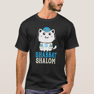 Shabbat Schalom Katze Heiliger Tag Judentum Yom K T-Shirt