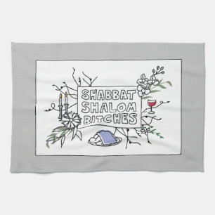 Shabbat Shalom B!$@#s! Challah Cover Geschirrtuch