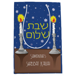 Shabbat Shalom Candles Mittlere Geschenktüte