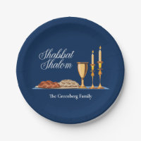 Shabbat Shalom Custom Blue Sabbat Dinner