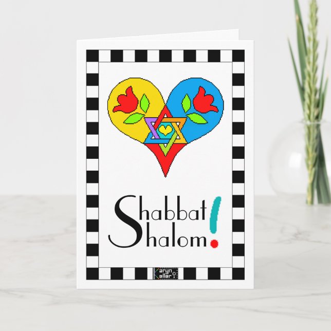Shabbat Shalom Magen David Grußkarte Karte (Vorderseite)