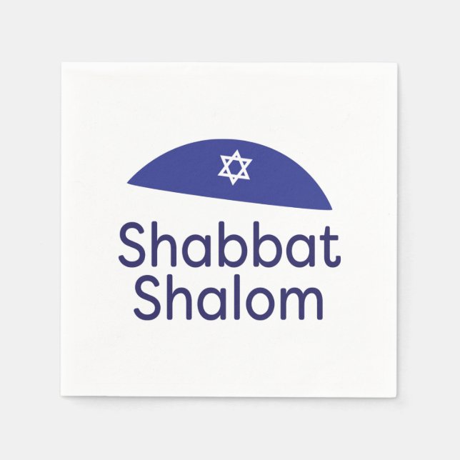Shabbat Shalom Paper Napkin Serviette (Vorderseite)