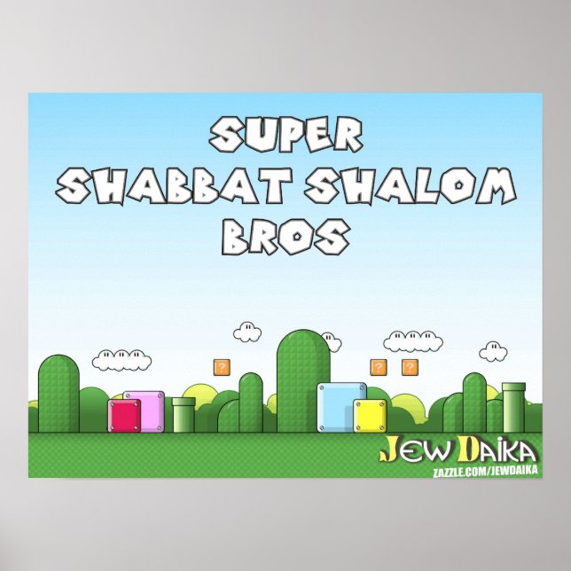 Shabbat Shalom Poster (Vorne)