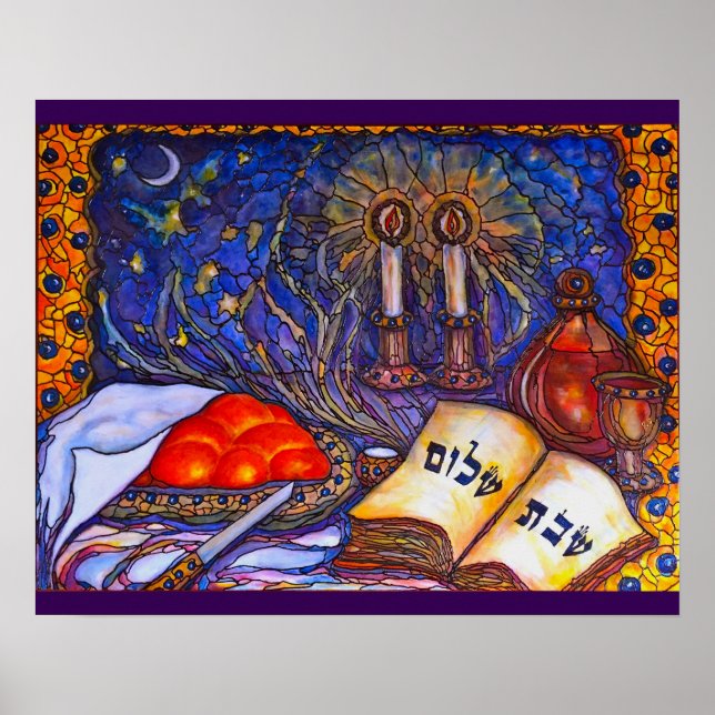 Shabbat Shalom Poster (Vorne)