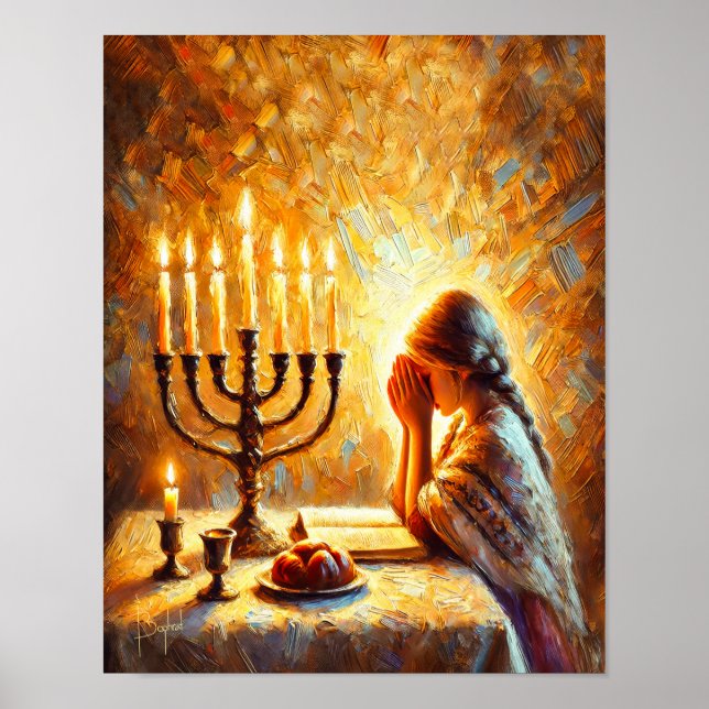 Shabbat Shalom Poster (Vorne)