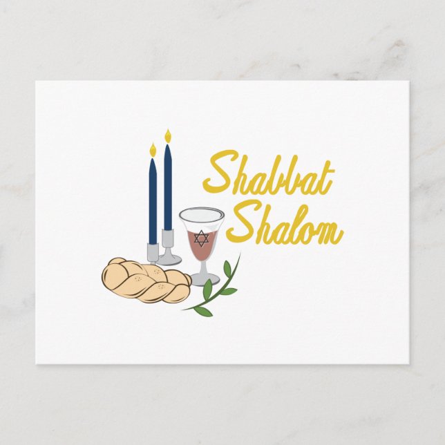 Shabbat Shalom Postkarte (Vorderseite)