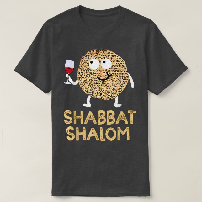 Shabbat Shalom Shirt Funny Matzo Face Happy Passov (Design vorne)