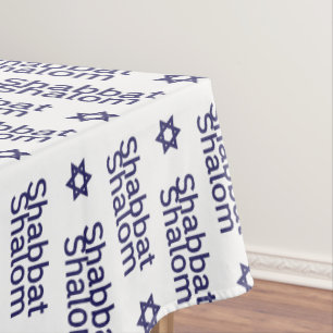 Shabbat shalom und Star of David Muster Tischdecke