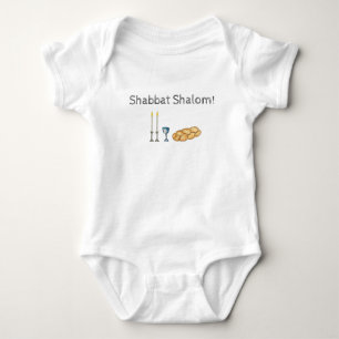 Shabbat Sketch Baby Bodysuit Baby Strampler