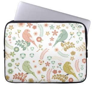 Shabby Birds & Branchen White Laptopschutzhülle