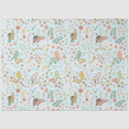 Shabby Birds & Branches Blue Seidenpapier