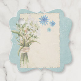 Shabby Blue Floral Collage Scrapbook Verschönerung Geschenkanhänger