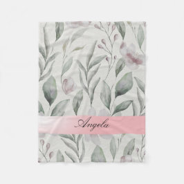 Shabby Blush Blume Fleecedecke