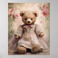 Shabby Chic Antiker Teddy Mädchen