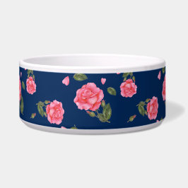 Shabby Chic Aquarellfarbe Rosa Blumenmuster Napf