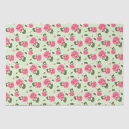 Shabby Chic Aquarellfarbe Rosa Blumenmuster Seidenpapier