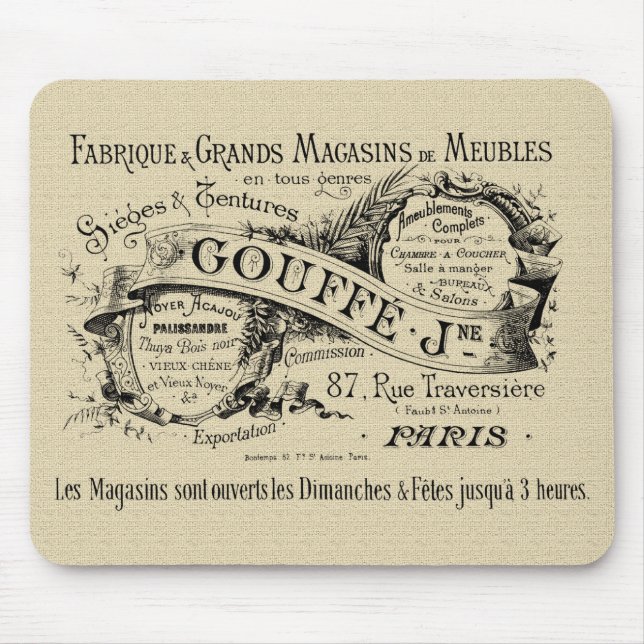 Shabby Chic-Art-Mausunterlage Mousepad (Vorne)