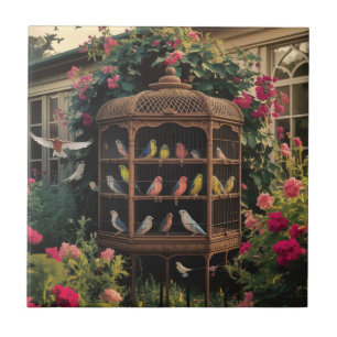 Shabby Chic Birdcage Keramik Tile Fliese