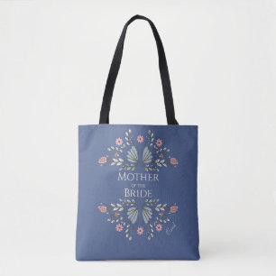 Shabby Chic Blue Pink Blume Mutter der Braut