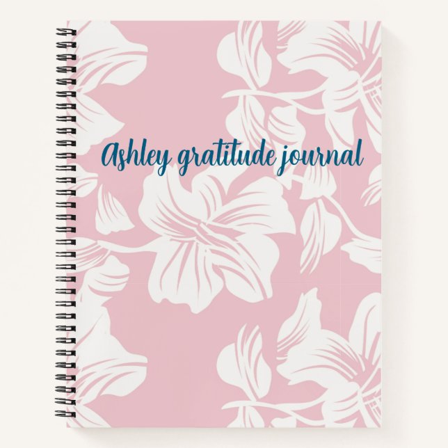 Shabby Chic Blumen benutzerdefinierter Name Notizbuch (Vorderseite)