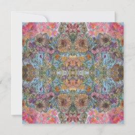 Shabby Chic Blumengarten Aquarellbilder Mitteilungskarte