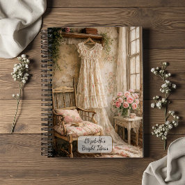 Shabby-Chic-Blumenkleid Notizbuch