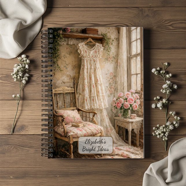Shabby-Chic-Blumenkleid Notizbuch (Von Creator hochgeladen)
