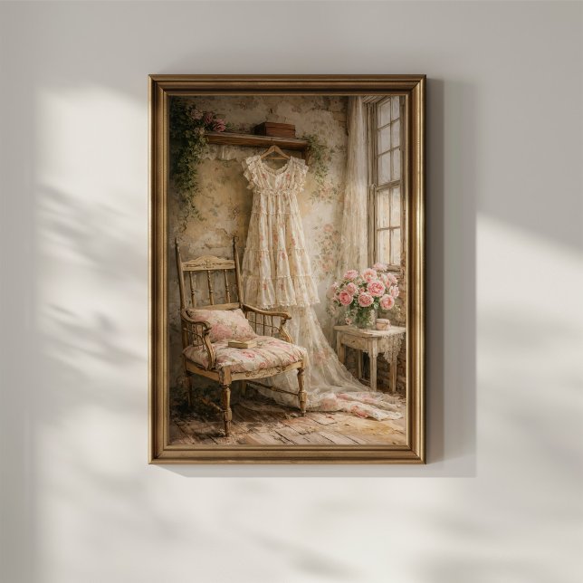 Shabby-Chic-Blumenkleid Poster (Von Creator hochgeladen)
