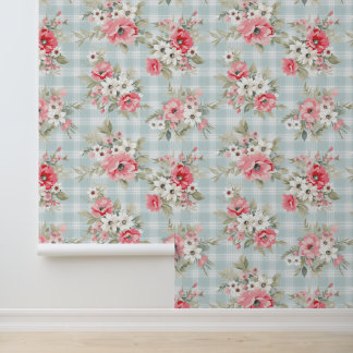 Shabby-Chic-Blumenmuster Tapete