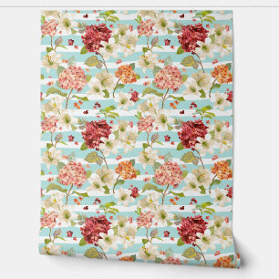 Shabby Chic Blumenmuster Tapete
