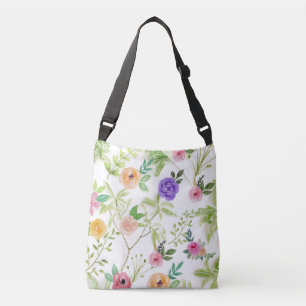 Shabby Chic Blumenmuster Tragetaschen Mit Langen Trägern