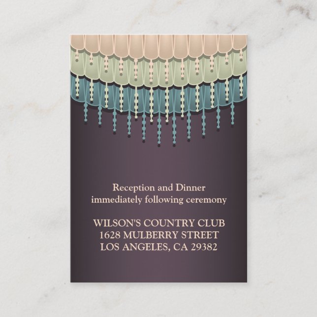 Shabby Chic Bohemische Fahrtrichtkarte Begleitkarte (Vorderseite)