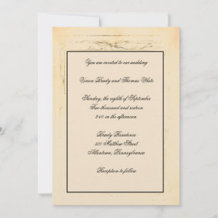Shabby Chic Bow Hochzeit Einladung