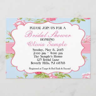 Shabby Chic-Brautparty Einladung