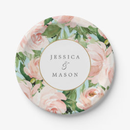 Shabby Chic-Brautparty-Papierplatte Pappteller