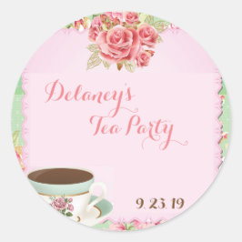 Shabby Chic Brautparty Tee Party Aufkleber