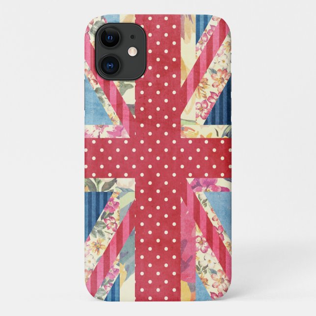 Shabby Chic| Britische Flagge Case-Mate iPhone Hülle (Rückseite)