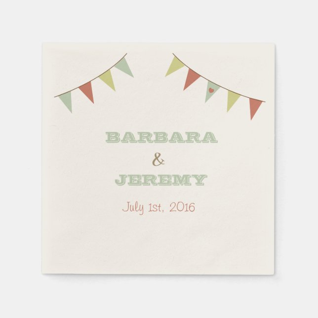 Shabby Chic Bunting Napkins Serviette (Vorderseite)