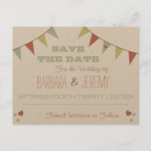 Shabby Chic Bunting Save the Date