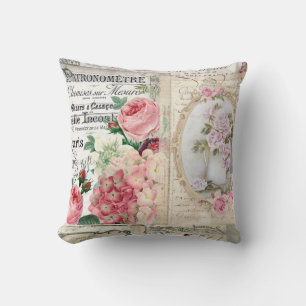 Shabby chic collage,country victorian,decoupage, b kissen