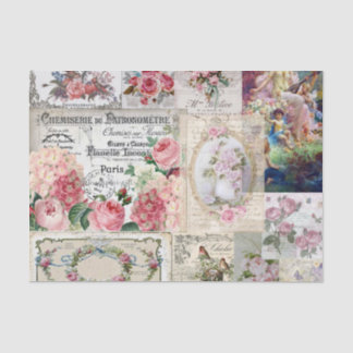 Shabby Chic-Collage, Land viktorianisch, Decopage, Seidenpapier