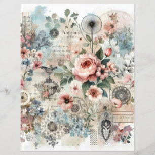 Shabby-Chic-Cottage-Core-Collage-Schreibjournal