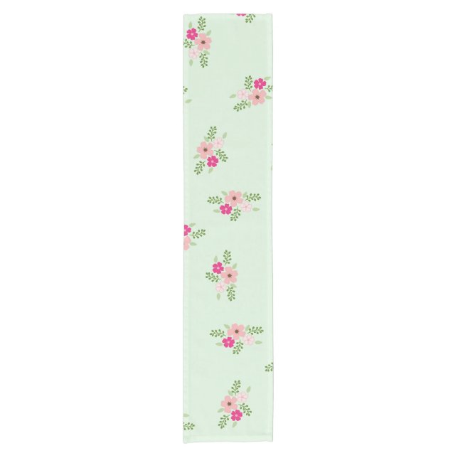 Shabby Chic Country Floral Tablette Kurzer Tischläufer (Vorderseite)