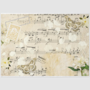 Shabby Chic Creme Series Design 1 Seidenpapier