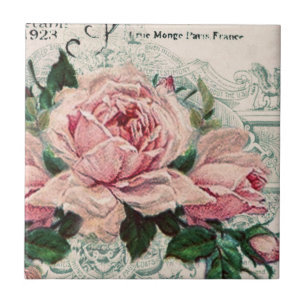 Shabby Chic, Decopage, viktorianisch, französisch  Fliese
