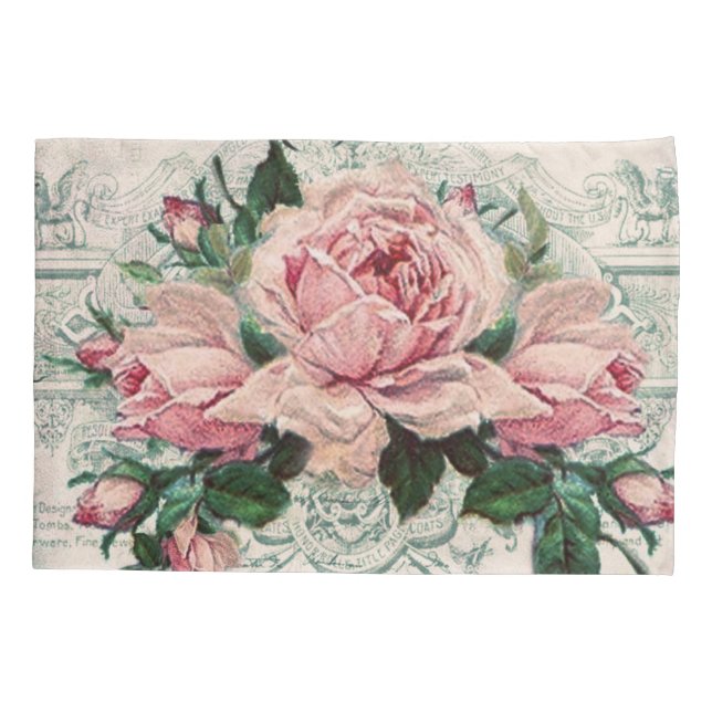 Shabby Chic, Decopage, viktorianisch, französisch  Kissenbezug (Rückseite)