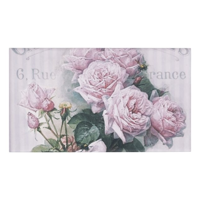 Shabby Chic, Decopage, viktorianisch, französisch  Namenschild (Vorderseite)