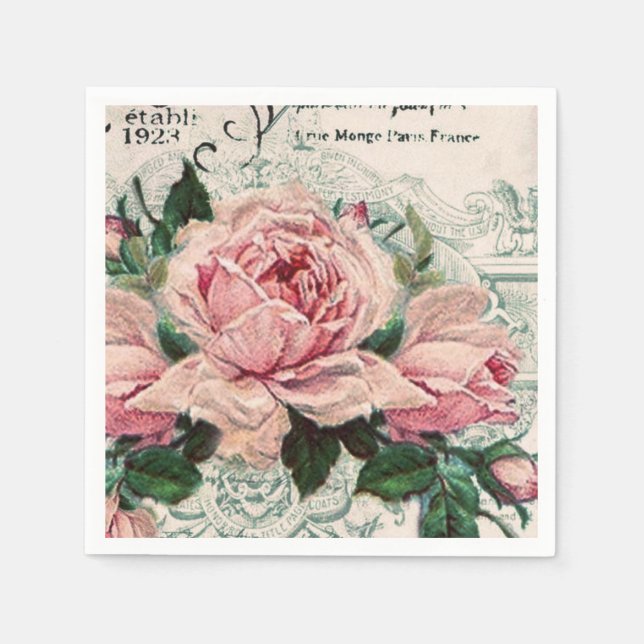 Shabby Chic, Decopage, viktorianisch, französisch  Serviette (Vorderseite)